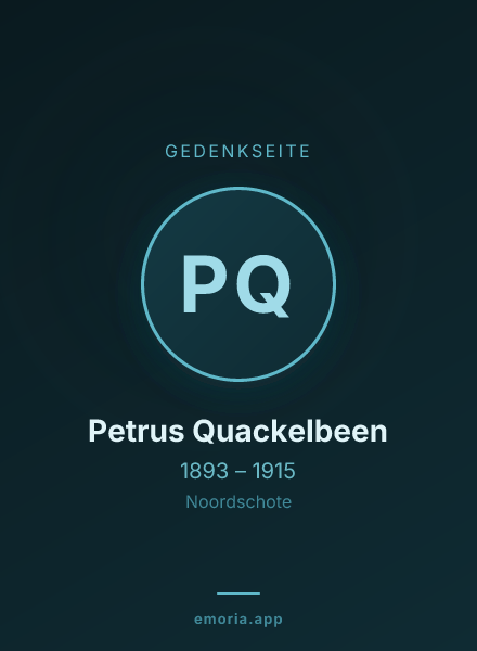 Gedenkportrait von Petrus Quackelbeen