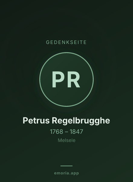 Gedenkportrait von Petrus Regelbrugghe