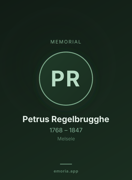 Memorial portrait of Petrus Regelbrugghe