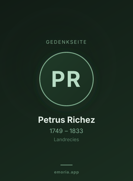 Gedenkportrait von Petrus Richez