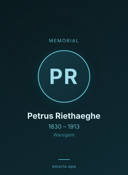 Memorial portrait of Petrus Riethaeghe