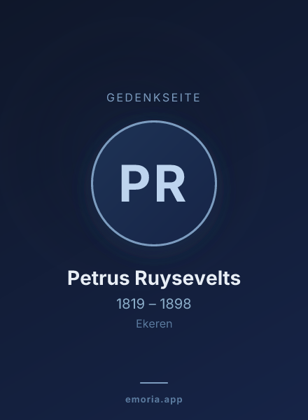 Gedenkportrait von Petrus Ruysevelts