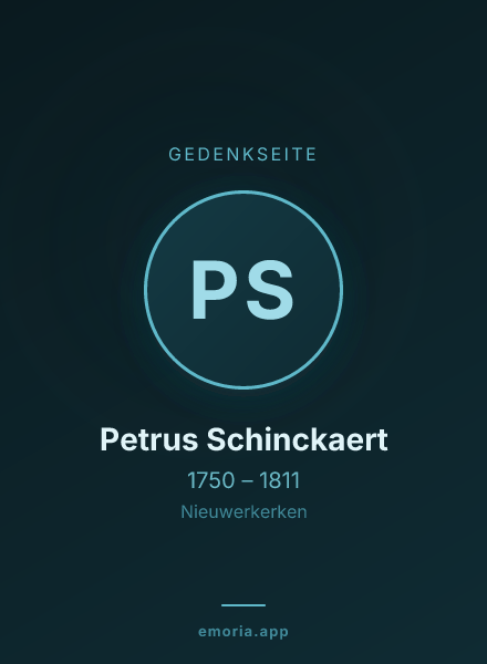 Gedenkportrait von Petrus Schinckaert
