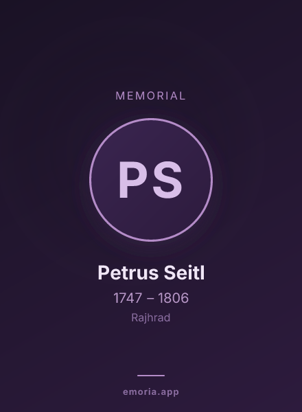 Memorial portrait of Petrus Seitl