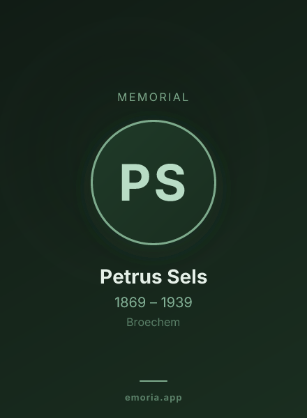 Memorial portrait of Petrus Sels