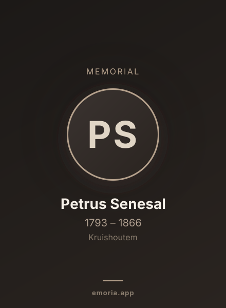 Memorial portrait of Petrus Senesal