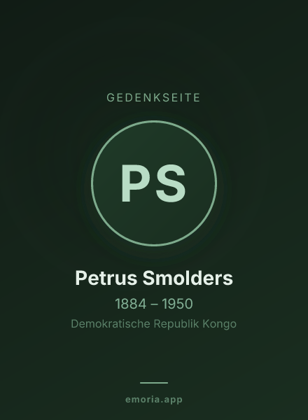 Gedenkportrait von Petrus Smolders