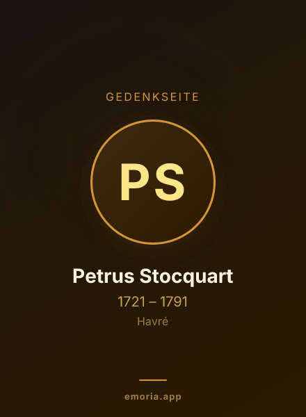 Gedenkportrait von Petrus Stocquart
