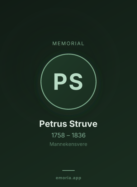 Memorial portrait of Petrus Struve