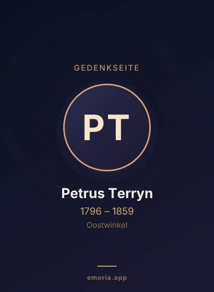 Gedenkportrait von Petrus Terryn