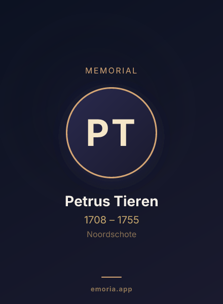 Memorial portrait of Petrus Tieren