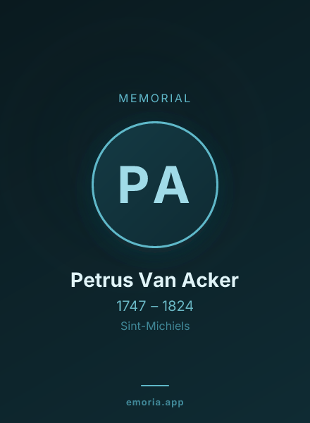 Memorial portrait of Petrus Van Acker