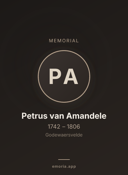 Memorial portrait of Petrus van Amandele