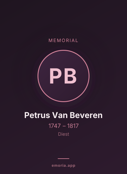 Memorial portrait of Petrus Van Beveren