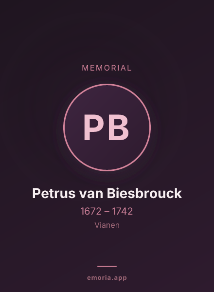Memorial portrait of Petrus van Biesbrouck