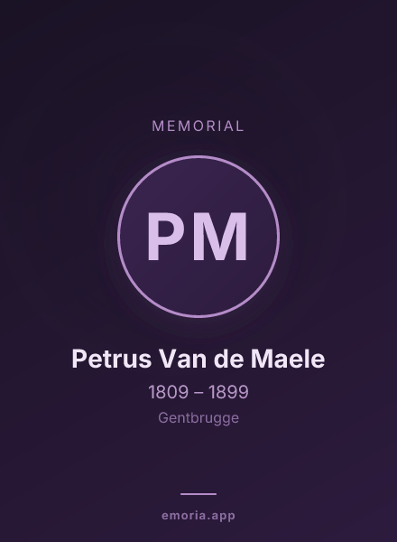 Memorial portrait of Petrus Van de Maele