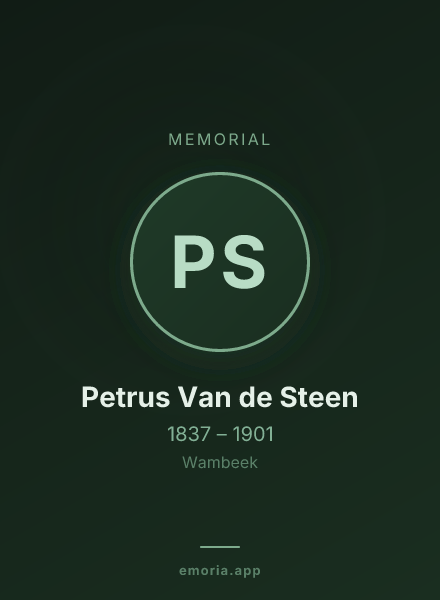 Memorial portrait of Petrus Van de Steen