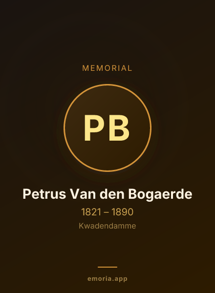 Memorial portrait of Petrus Van den Bogaerde