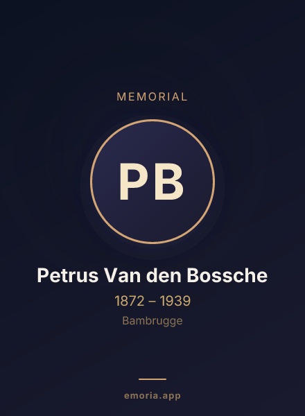 Memorial portrait of Petrus Van den Bossche