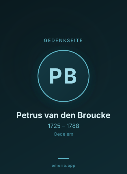 Gedenkportrait von Petrus van den Broucke