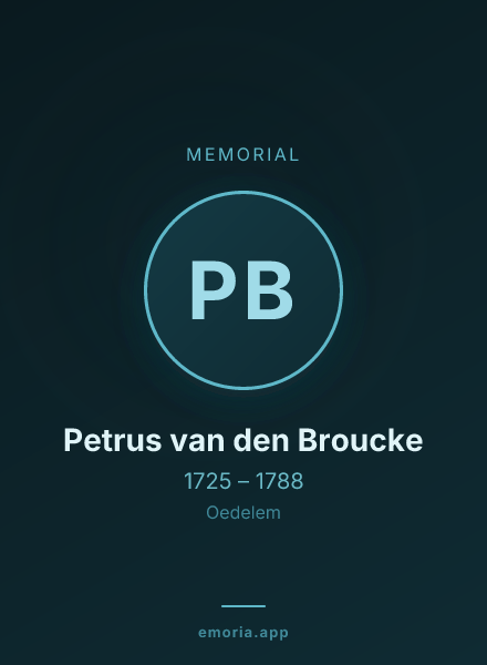 Memorial portrait of Petrus van den Broucke