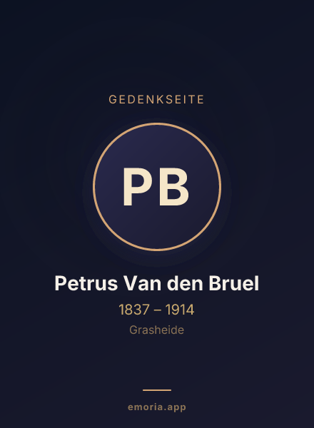 Gedenkportrait von Petrus Van den Bruel