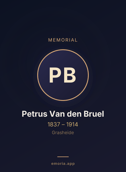 Memorial portrait of Petrus Van den Bruel