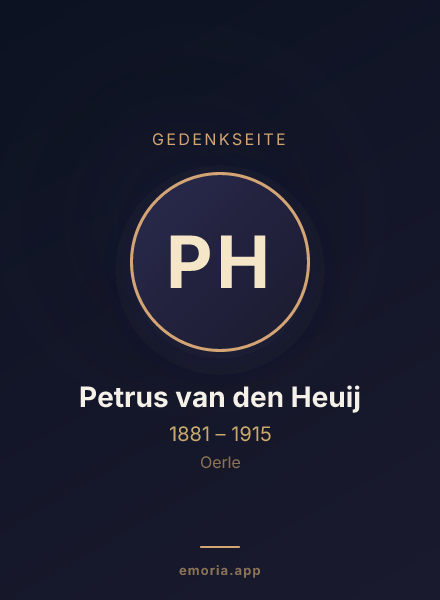 Gedenkportrait von Petrus van den Heuij