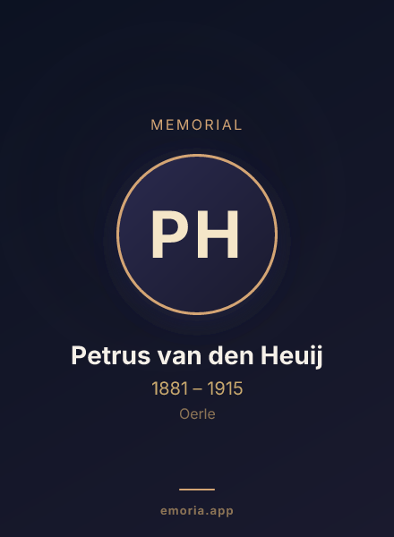 Memorial portrait of Petrus van den Heuij