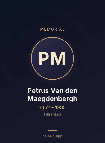 Memorial portrait of Petrus Van den Maegdenbergh