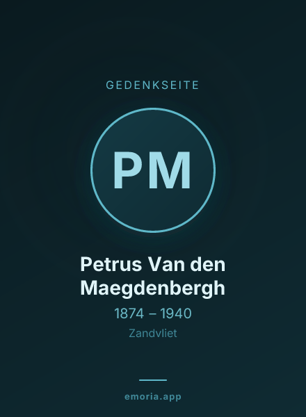 Gedenkportrait von Petrus Van den Maegdenbergh