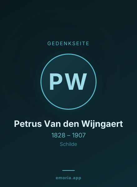 Gedenkportrait von Petrus Van den Wijngaert