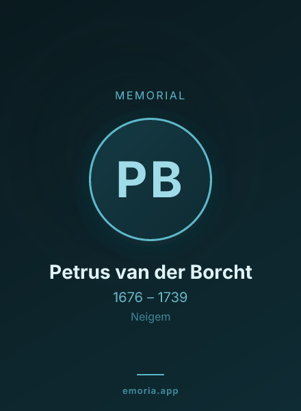 Memorial portrait of Petrus van der Borcht