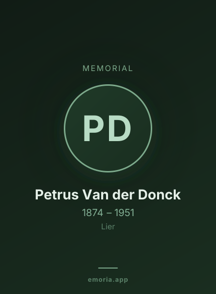 Memorial portrait of Petrus Van der Donck