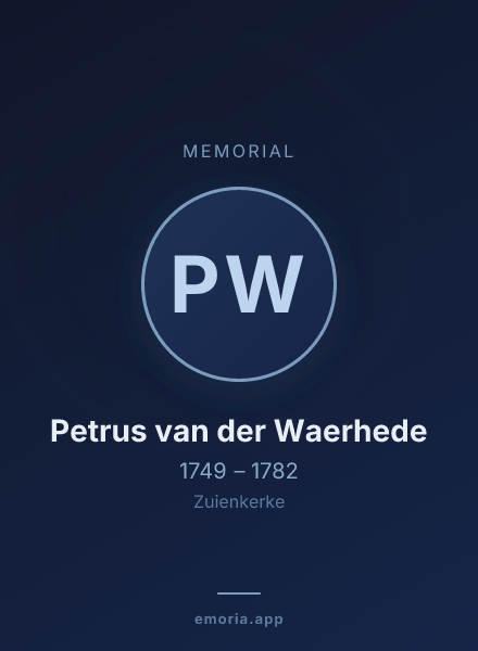 Memorial portrait of Petrus van der Waerhede