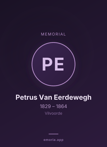 Memorial portrait of Petrus Van Eerdewegh