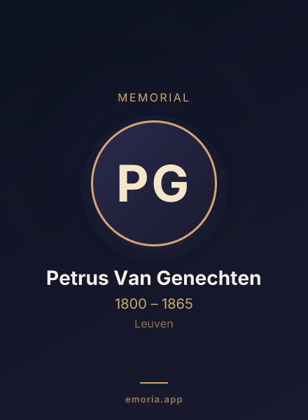 Memorial portrait of Petrus Van Genechten