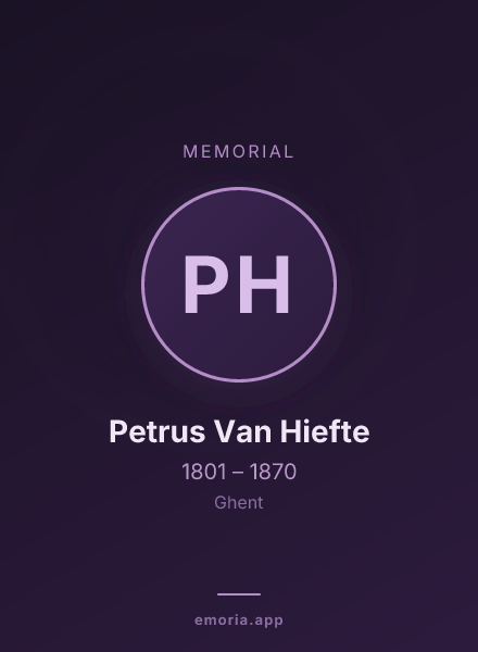 Memorial portrait of Petrus Van Hiefte
