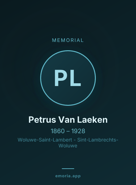 Memorial portrait of Petrus Van Laeken