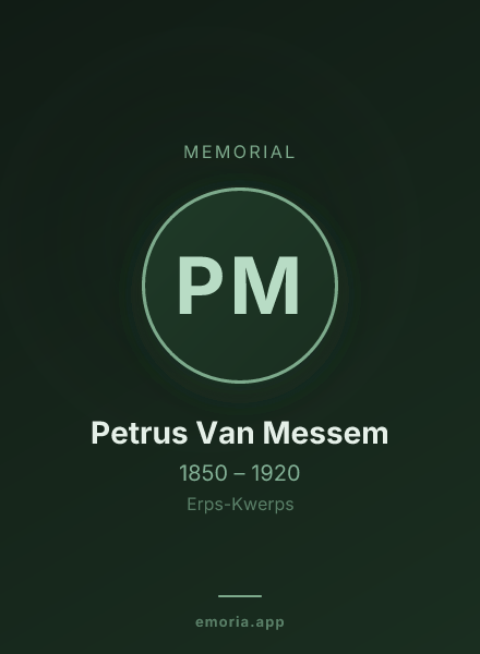 Memorial portrait of Petrus Van Messem