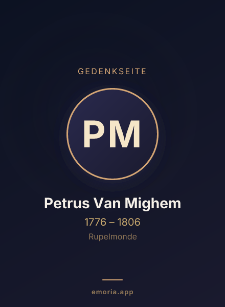 Gedenkportrait von Petrus Van Mighem