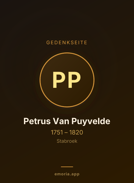 Gedenkportrait von Petrus Van Puyvelde