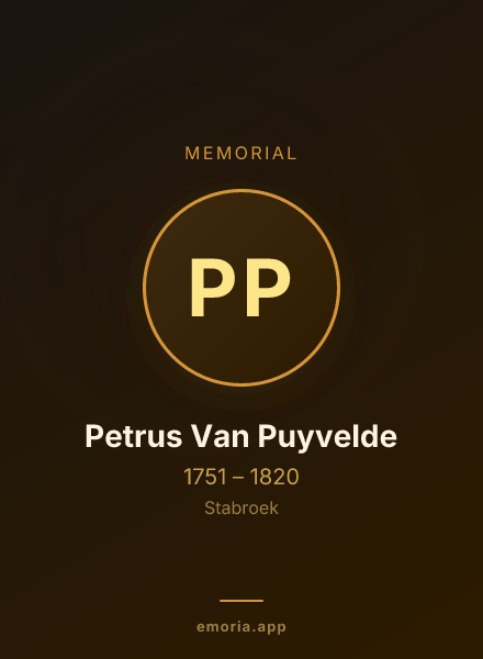 Memorial portrait of Petrus Van Puyvelde