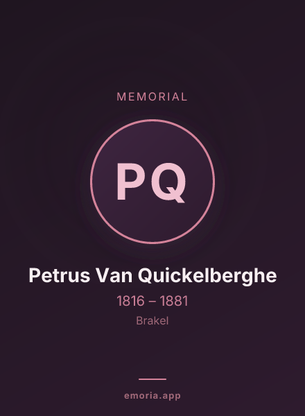Memorial portrait of Petrus Van Quickelberghe