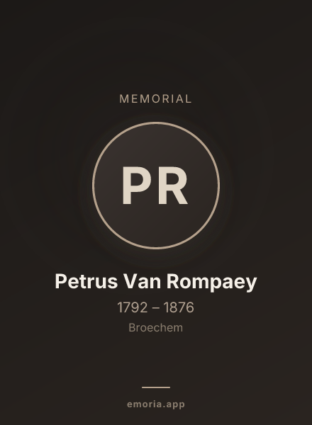 Memorial portrait of Petrus Van Rompaey