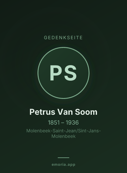 Gedenkportrait von Petrus Van Soom