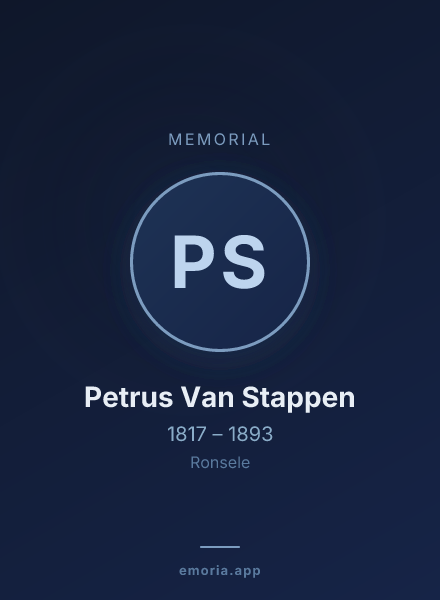 Memorial portrait of Petrus Van Stappen