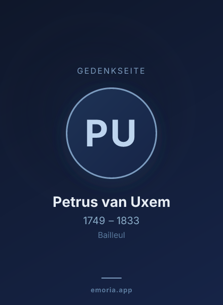 Gedenkportrait von Petrus van Uxem