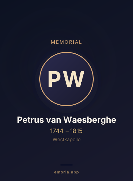 Memorial portrait of Petrus van Waesberghe