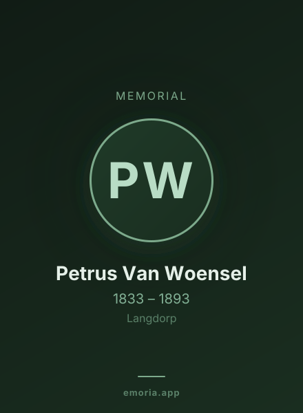 Memorial portrait of Petrus Van Woensel
